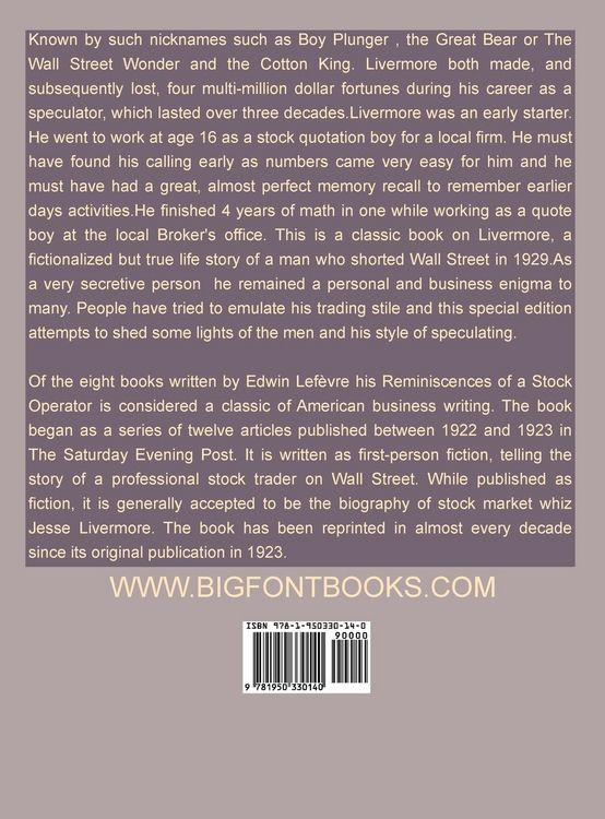 Produktbild: Reminiscences of a Stock Operator (Annotated Edition)