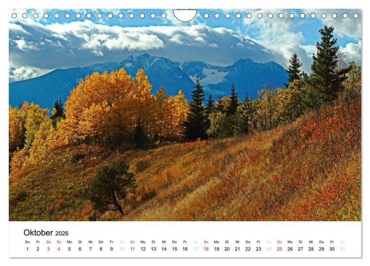Produktbild: Kanadische Landschaften 2026 (Wandkalender 2026 DIN A4 quer), CALVENDO Monatskalender