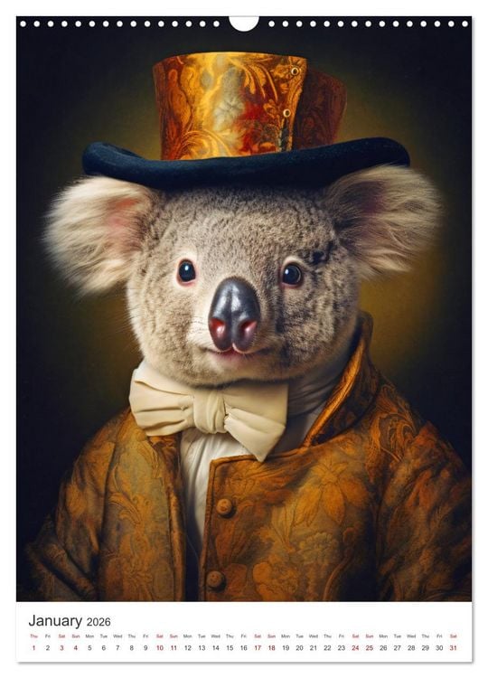 Produktbild: Animal Art - A collection of Renaissance paintings with animal motifs (Wall Calendar 2026 DIN A3 portrait), CALVENDO 12 Month Wall Calendar