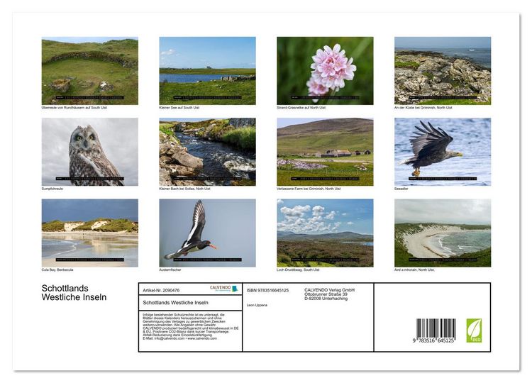 Produktbild: Schottlands Westliche Inseln (hochwertiger Premium Wandkalender 2026 DIN A2 quer), Kunstdruck in Hochglanz