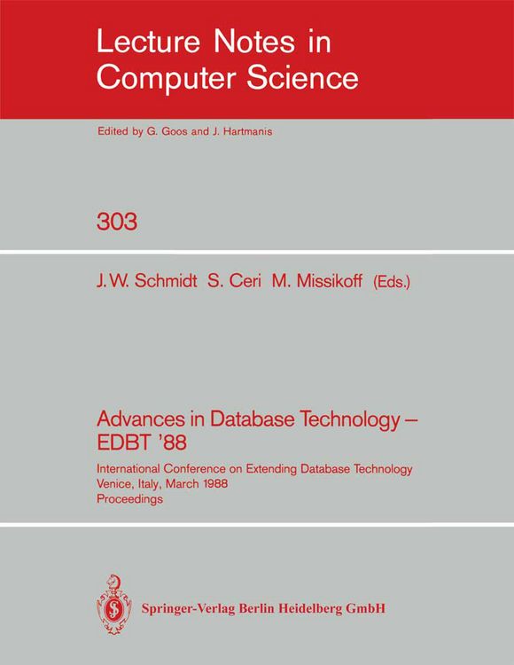 Produktbild: Advances in Database Technology - EDBT '88
