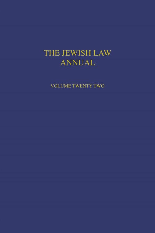 Produktbild: The Jewish Law Annual Volume 22
