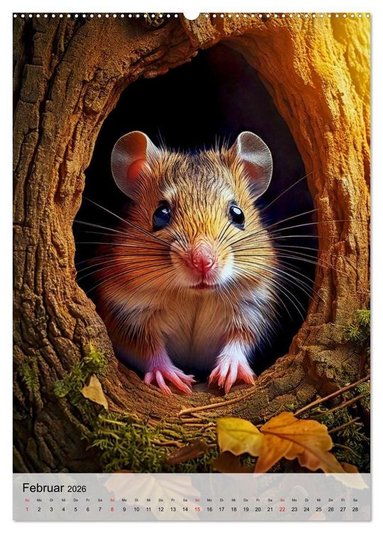 Produktbild: Kleine Wildtiere (hochwertiger Premium Wandkalender 2026 DIN A2 hoch), Kunstdruck in Hochglanz