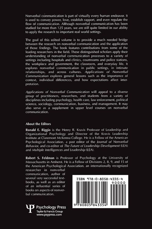 Produktbild: Applications of Nonverbal Communication