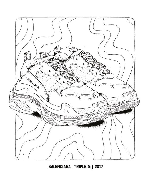 Sneaker Coloring Book