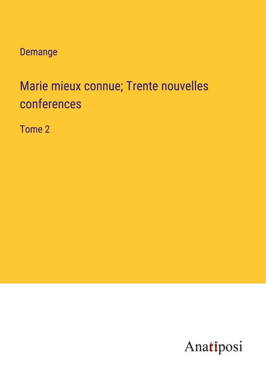 Produktbild: Marie mieux connue; Trente nouvelles conferences