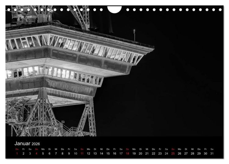 Produktbild: Berlin Monochrome (Wandkalender 2026 DIN A4 quer), CALVENDO Monatskalender