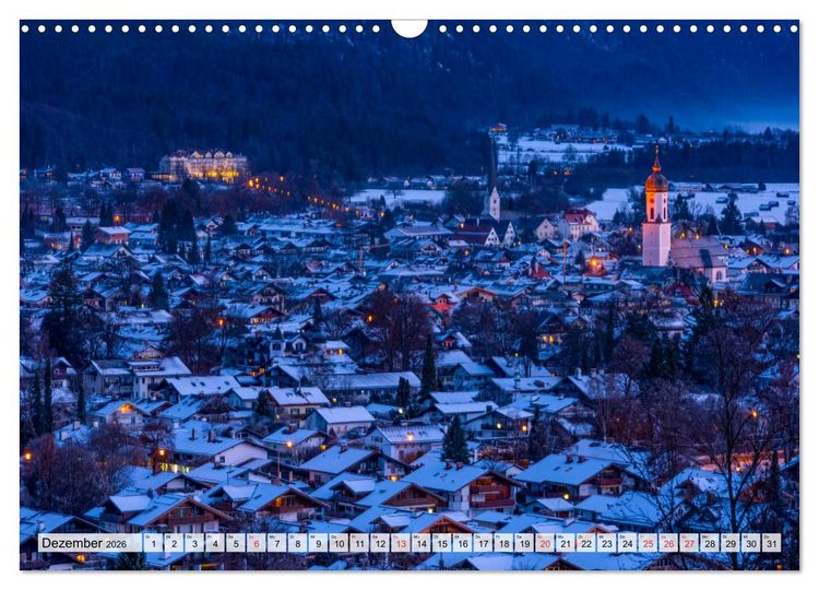 Produktbild: Garmisch-Partenkirchen - Zentrum des Werdenfelser Landes (Wandkalender 2026 DIN A3 quer), CALVENDO Monatskalender