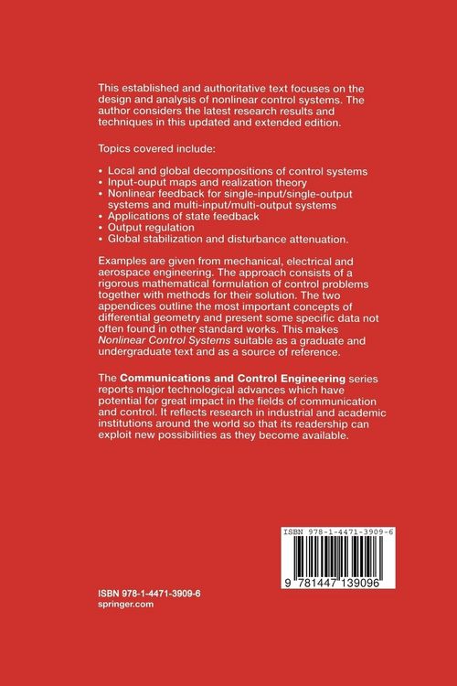 Produktbild: Nonlinear Control Systems