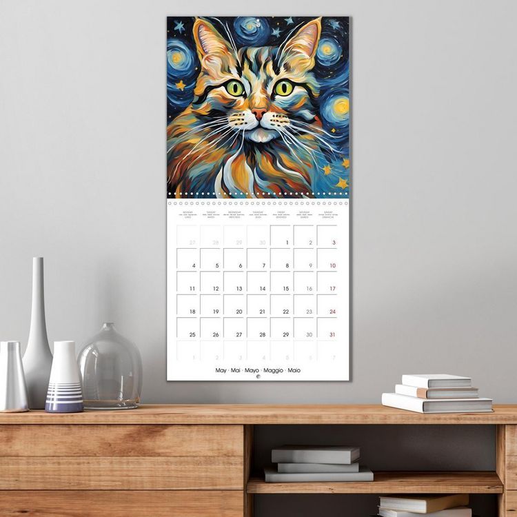 Produktbild: Heiland, S: Chats Impressionnistes (Calendrier mural carr&eacute; 2