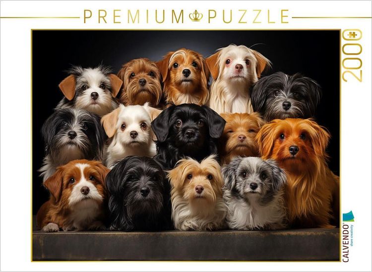 Produktbild: CALVENDO Puzzle Viele kleine Hunde auf einem Bild | 2000 Teile Lege-Gr&ouml;&szlig;e 90x67cm Foto-Puzzle f&uuml;r gl&uuml;ckliche Stunden