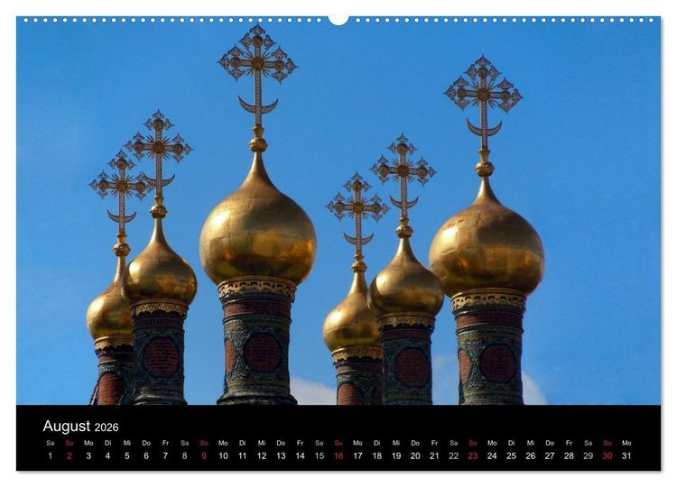 Produktbild: Moskau - Moscow (hochwertiger Premium Wandkalender 2026 DIN A2 quer), Kunstdruck in Hochglanz