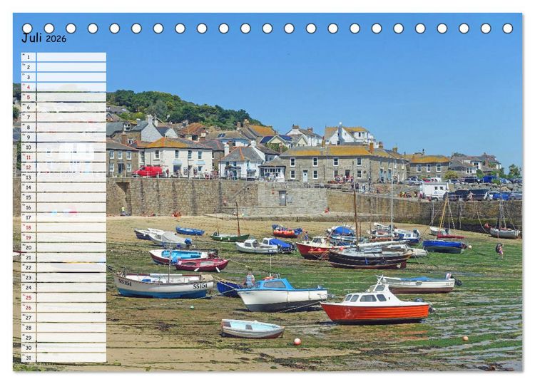 Produktbild: Cornwall. Terminkalender (Tischkalender 2026 DIN A5 quer), CALVENDO Monatskalender