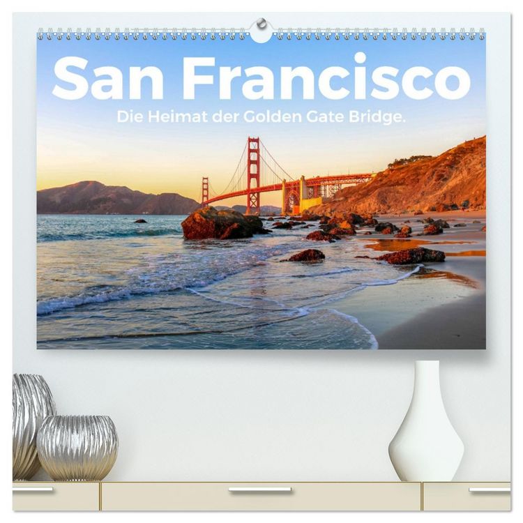 Produktbild: San Francisco - Die Heimat der Golden Gate Bridge. (hochwertiger Premium Wandkalender 2026 DIN A2 quer), Kunstdruck in Hochglanz
