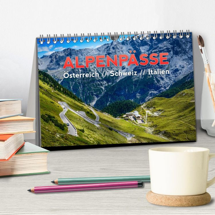 Produktbild: ALPENP&Auml;SSE &Ouml;sterreich - Schweiz - Italien (Tischkalender 2026 DIN A5 quer), CALVENDO Monatskalender