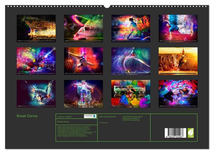 Produktbild: Break Dance (hochwertiger Premium Wandkalender 2026 DIN A2 quer), Kunstdruck in Hochglanz