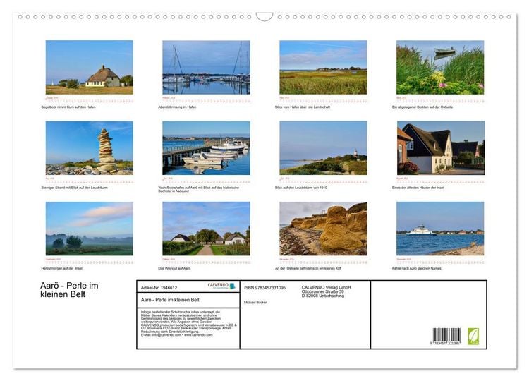 Produktbild: Aar&ouml; - Perle im kleinen Belt (Wandkalender 2026 DIN A2 quer), CALVENDO Monatskalender
