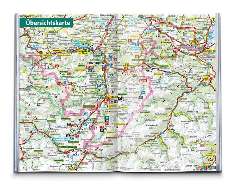 Produktbild: KOMPASS Wanderf&uuml;hrer Allg&auml;u, Allg&auml;uer Alpen, 60 Touren mit Extra-Tourenkarte