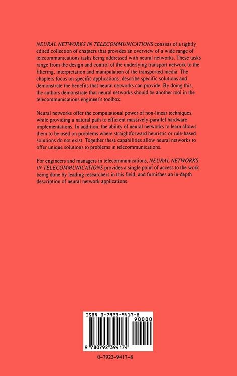 Produktbild: Neural Networks in Telecommunications