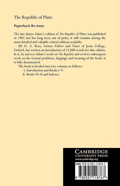 Produktbild: The Republic of Plato, Second Edition