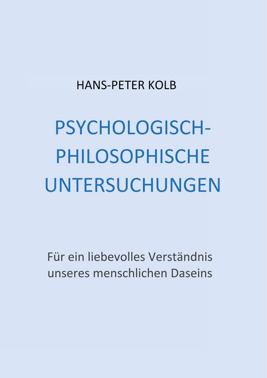 Produktbild: Psychologisch-philosophische Untersuchungen