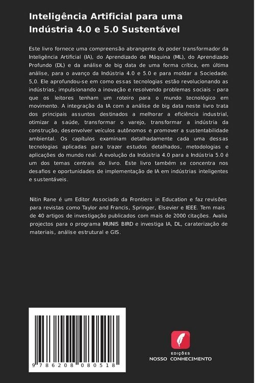 Produktbild: Intelig&ecirc;ncia Artificial para uma Ind&uacute;stria 4.0 e 5.0 Sustent&aacute;vel