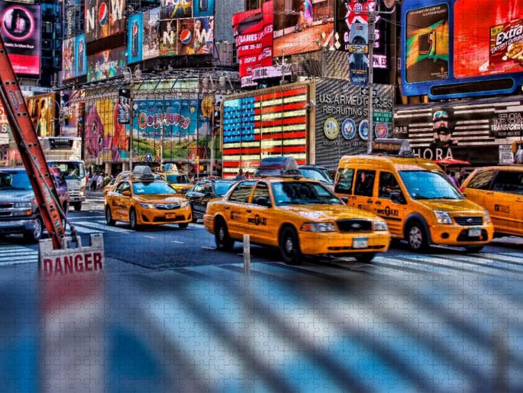 Produktbild: CALVENDO Puzzle Ein Motiv aus dem Kalender New York - nur im Taxi | 1000 Teile Lege-Gr&ouml;&szlig;e 64x48cm Foto-Puzzle f&uuml;r gl&uuml;ckliche Stunden