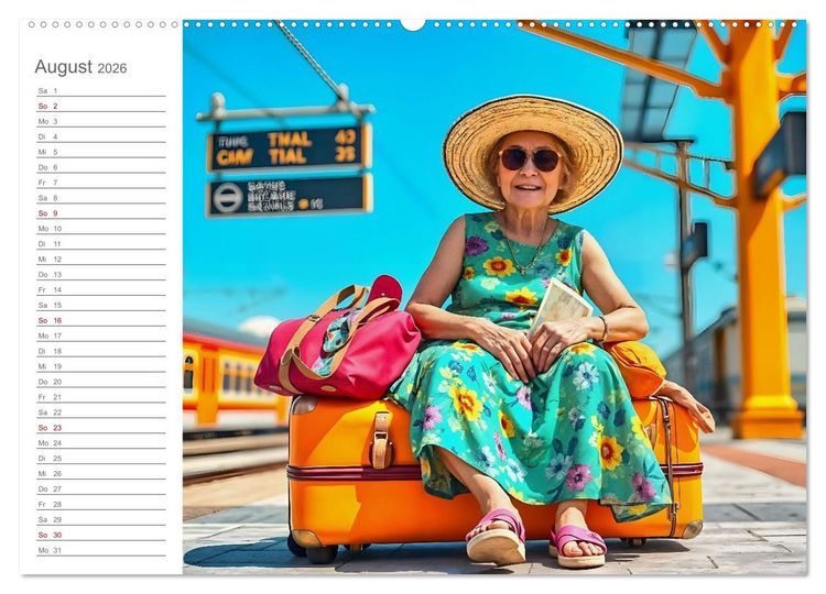 Produktbild: Renten-Turbo. Wenn der Ruhestand erst richtig Fahrt aufnimmt (Wandkalender 2026 DIN A2 quer), CALVENDO Monatskalender