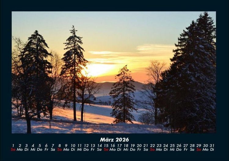 Produktbild: Landschaftskalender 2026 Fotokalender DIN A4