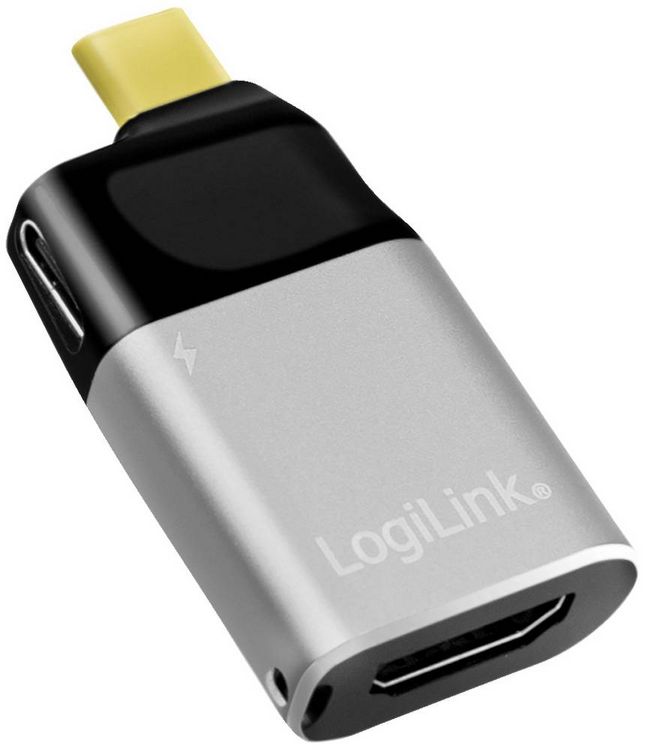 Produktbild: LogiLink USB 3.2 Gen 2 (USB 3.1 Gen 2) Adapter [1x USB 3.2 Gen 2 Stecker C (USB 3.1) - 1x HDMI-Buchse, USB-C&reg; Buchse (Power Delivery)] CUA0203