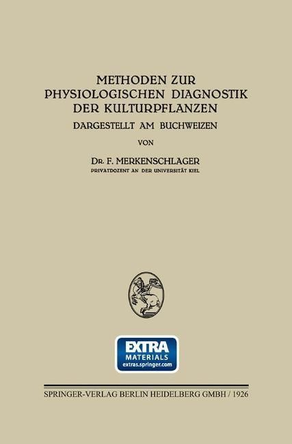 Produktbild: Methoden zur Physiologischen Diagnostik der Kulturpflanzen