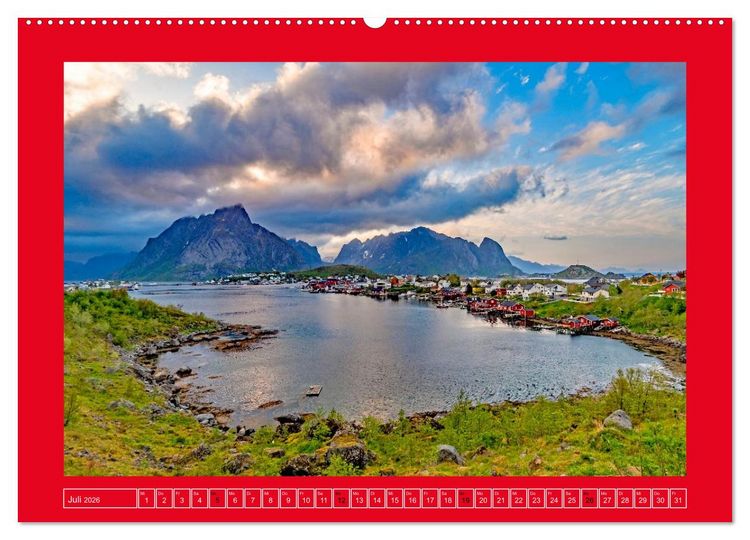 Produktbild: Lofoten - Norwegens Juwelen (hochwertiger Premium Wandkalender 2026 DIN A2 quer), Kunstdruck in Hochglanz
