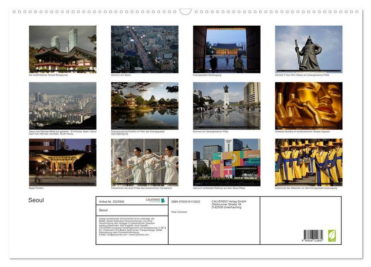 Produktbild: Seoul (Wandkalender 2026 DIN A2 quer), CALVENDO Monatskalender