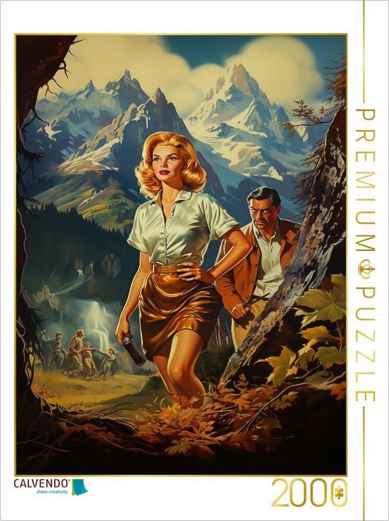 Produktbild: CALVENDO Puzzle Banditen am Pass - historisches Filmplakat zu einem Film, der nie gedreht wurde | 2000 Teile Lege-Gr&ouml;&szlig;e 90x67cm Foto-Puzzle f&uuml;r gl&uuml;ckl