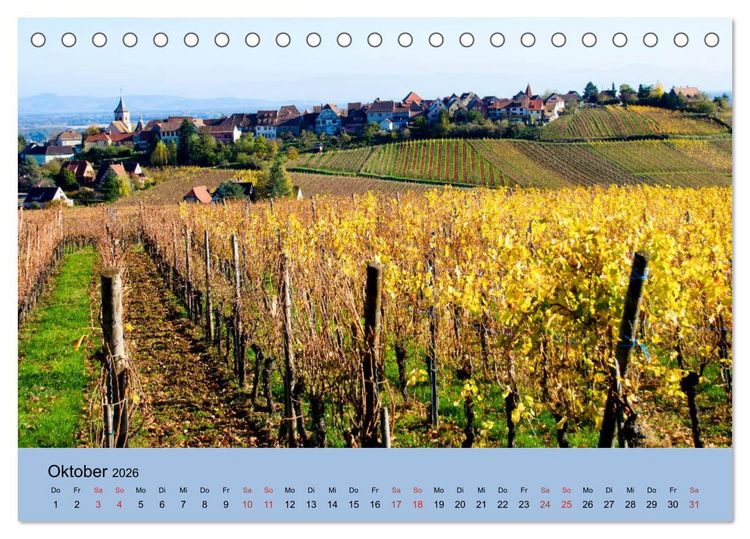 Produktbild: Dorfidyllen in Frankreich (Tischkalender 2026 DIN A5 quer), CALVENDO Monatskalender