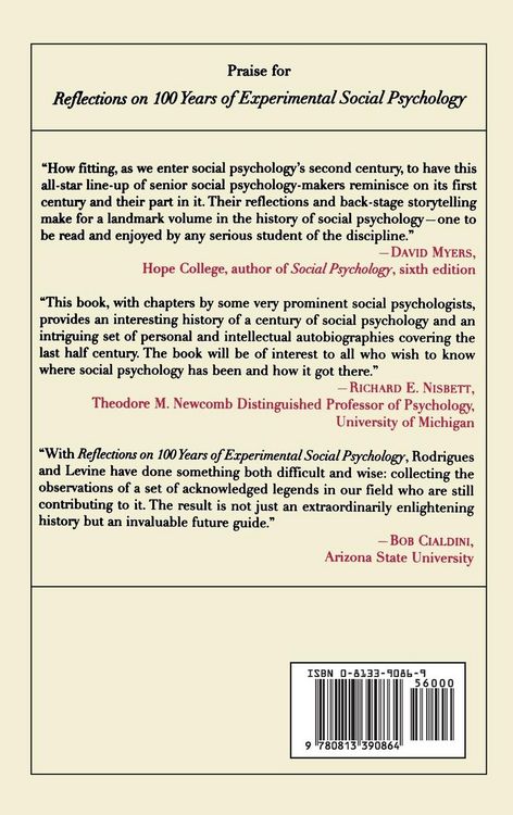 Produktbild: Reflections on 100 Years of Social Pychology