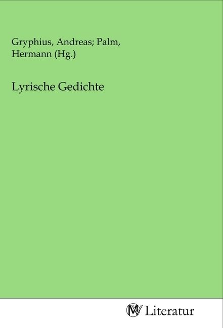 Produktbild: Lyrische Gedichte