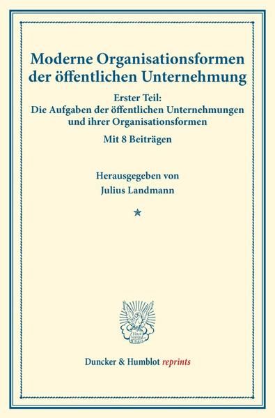 Produktbild: Moderne Organisationsformen der &ouml;ffentlichen Unternehmung.