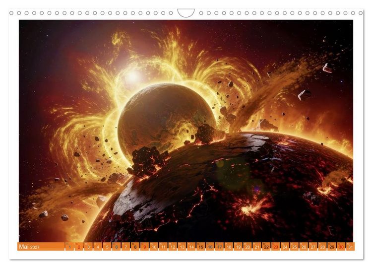 Produktbild: Planeten - Kollisionen (Wandkalender 2027 DIN A3 quer), CALVENDO Monatskalender