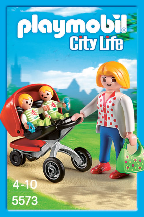 Produktbild: PLAYMOBIL&reg; 5573 - Zwillingskinderwagen