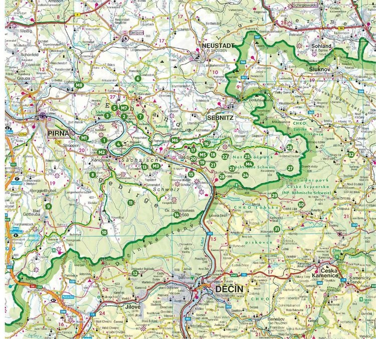 Produktbild: ROTHER Wanderbuch Wandern mit Hund Elbsandsteingebirge