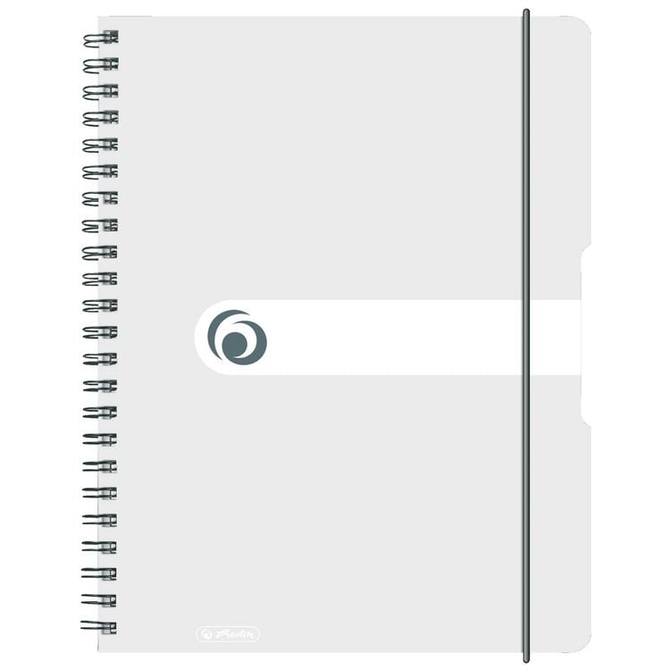 Produktbild: Herlitz Spiralblock A4 to go 80 Blatt kariert transparent