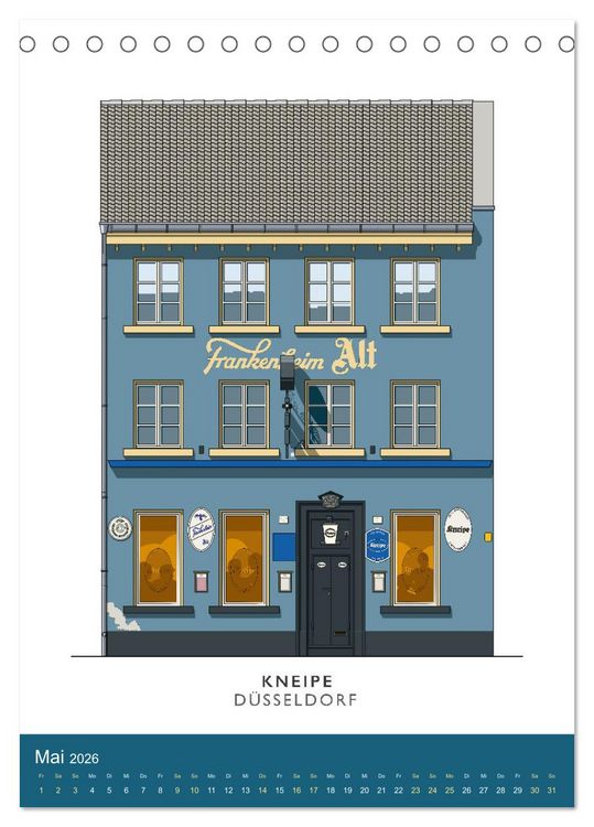 Produktbild: PROST! Bars und Kneipen in der D&uuml;sseldorfer Altstadt (Tischkalender 2026 DIN A5 hoch), CALVENDO Monatskalender
