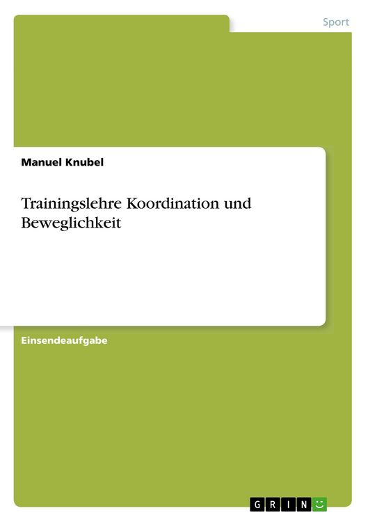 Produktbild: Trainingslehre Koordination und Beweglichkeit