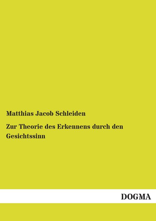 Produktbild: Zur Theorie des Erkennens durch den Gesichtssinn