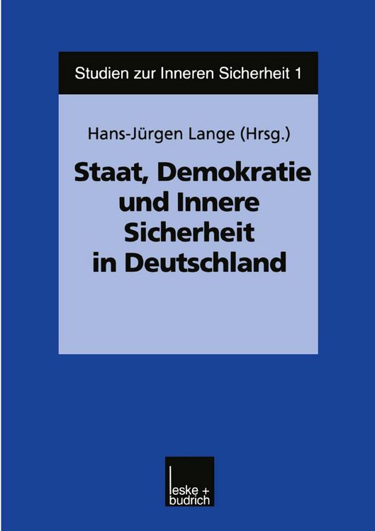 Produktbild: Staat, Demokratie und Innere Sicherheit in Deutschland