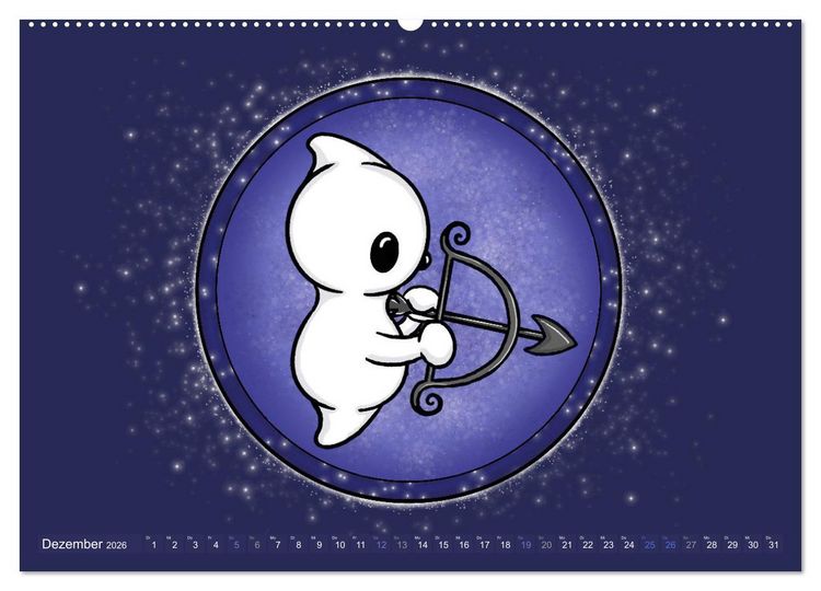 Produktbild: Geister Sternzeichen (Wandkalender 2026 DIN A2 quer), CALVENDO Monatskalender