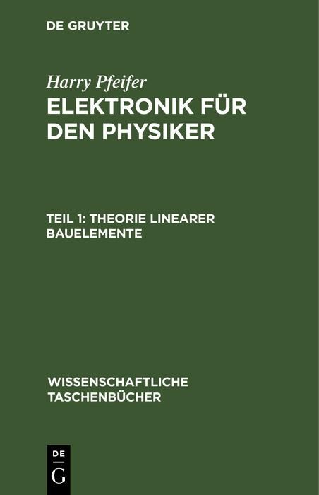 Produktbild: Theorie linearer Bauelemente