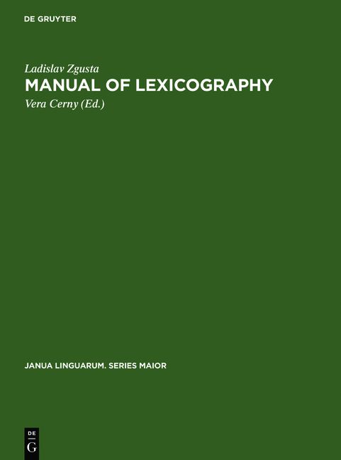 Produktbild: Manual of lexicography