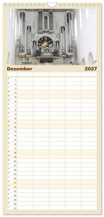 Produktbild: Familienplaner 2027 - Fantastische Welt der Orgeln mit 5 Spalten (Wandkalender, 21 x 45 cm) CALVENDO